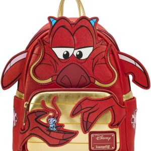Loungefly Disney Mulan 25th Anniversary Mushu Glitter Cosplay Mini Backpack