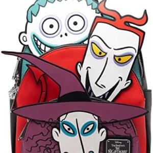 Loungefly Disney Nightmare Before Christmas Glow in the Dark Lock Shock and Barrel Mini Backpack