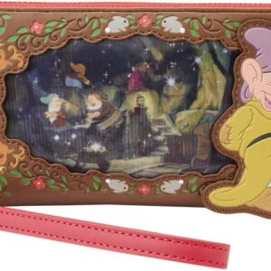 Loungefly Disney Snow White Lenticular Princess Series Zip Around Wallet Wristlet