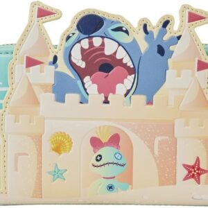 Loungefly Disney Stitch Sandcastle Beach Surprise Zip-Around Wallet
