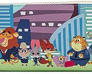 Loungefly Disney Zootopia Chibi Group Zip Around Wallet