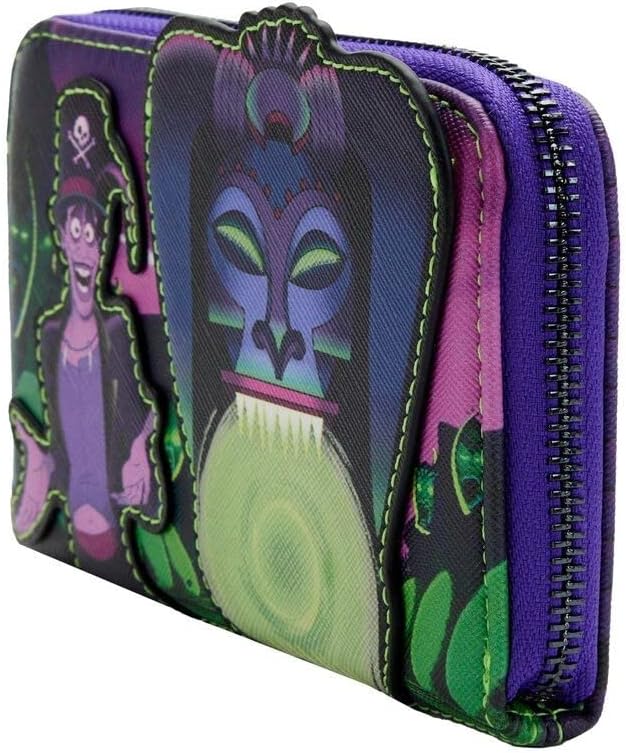 Disney The Princess and the Frog Dr. Facilier Glow in the Dark Zip Around Wallet - Image 2