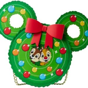 Loungefly Disney Chip n Dale Wreath Crossbody Bag