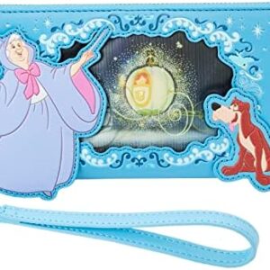 Loungefly Disney Cinderella Lenticular Princess Series Zip Around Wristlet Wallet
