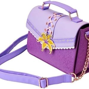 Loungefly Disney Tangled Rapunzel Cosplay Magic Flower Crossbody Womens Bag Purse