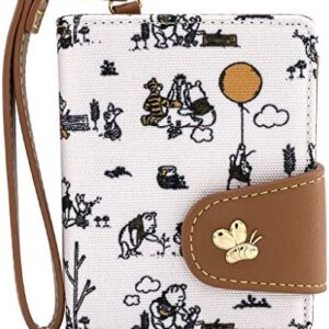 Loungefly Disney Winnie the Pooh Canvas Line Drawing Wristlet Wallet