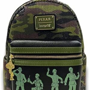 Loungefly GT Exclusive Disney Pixar Toy Story Army Men Camo Sequin Mini Backpack