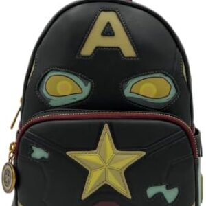 Loungefly GT Exclusive Marvel What If? Zombie Captain America Glow in the Dark Cosplay Mini Backpack