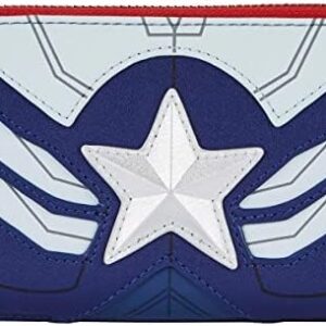 Loungefly Marvel Falcon Captain America Cosplay Zip-Around Wallet Captain America One Size