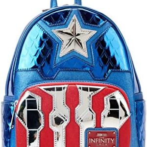 Loungefly Marvel Shine Captain America Double Strap Shoulder Bag