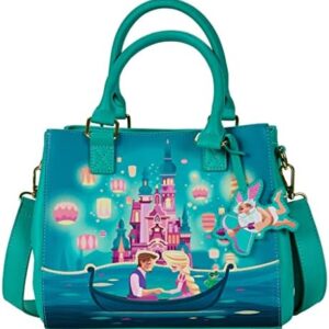 Loungefly Tangled Rapunzel Castle Glow in the Dark Crossbody Bag