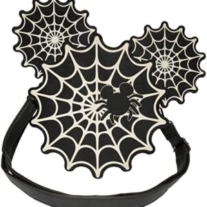unisex Mickey Mouse Spiderweb Mickey Glow-in-the-Dark Crossbody Purse