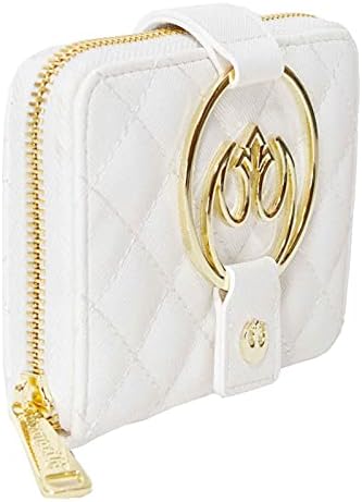 Loungefly Star Wars White Gold Rebel Hardware Zip Around Wallet - Image 2