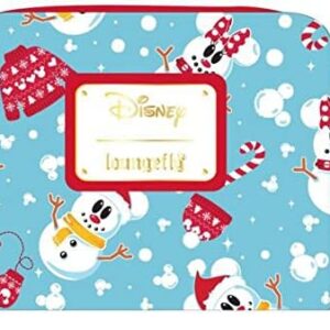 Loungefly Disney Mickey Minnie Snowman Zip Around Faux Leather Wallet
