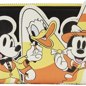 Loungefly Disney Mickey and Friends Candy Corn Zip Around Wallet