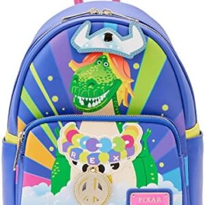 Loungefly Disney Pixar Toy Story Partysaurus Rex Womens Double Strap Shoulder Bag Mini Backpack Purse
