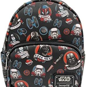 Loungefly Disney Star Wars Darkside Tattoo All Over Print Mini Bag