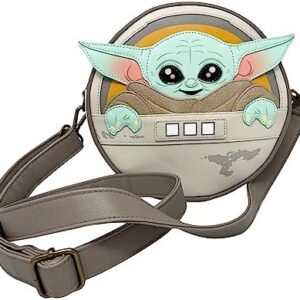Loungefly Disney Star Wars Grogu Baby Yoda Cosplay Canteen Crossbody Satchel Handbag Purse