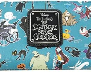 Loungefly Disney The Nightmare Before Christmas Allover Print Bi-fold Wallet