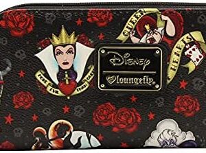 Loungefly Disney Villains Roses Tattoo All Over Print Wallet