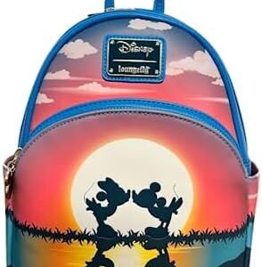 Loungefly Exclusive Mickey and Minnie Forever Glow in the Dark Double Strap Shoulder Bag