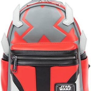 Loungefly GT Exclusive Star Wars Super Commando Mandalorian Mini Backpack Red