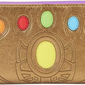 Loungefly Marvel Thanos Gauntlet Metallic Zip Around Wallet