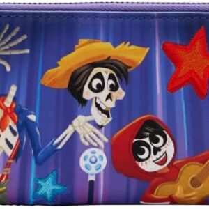 Loungefly Pixar Moments Coco Miguel and Hector Performance Zip Around Wallet