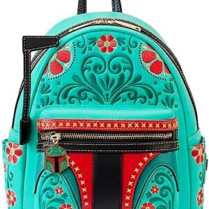 Loungefly Star Wars Boba Fett Floral Embroidered Cosplay Womens Double Strap Shoulder Bag Purse