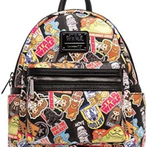 Loungefly Star Wars Character Cartoon Patch Mini Backpack