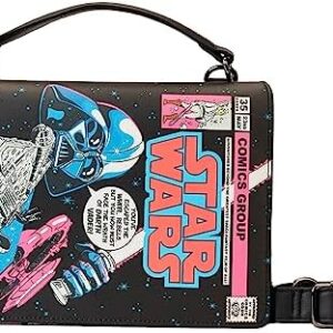 Loungefly Stitch Shoppe Women's Star Wars Dark Side Vs. Light Side Light Up Crossbody Bag Purse