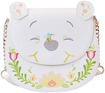 Loungefly Winnie the Pooh Cosplay Folk Floral Crossbody Purse