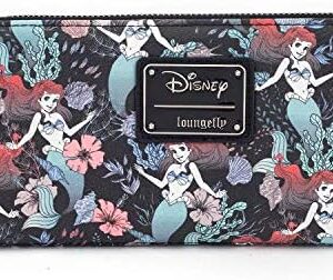 Loungefly x Ariel Floral Print Faux Leather Wallet