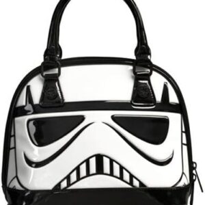Loungefly x Star Wars Stormtrooper Patent Mini Dome Bag, Black/White