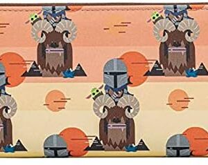 Loungefly x Star Wars The Mandalorian Bantha Ride AOP Zip Around Wallet