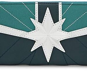 Loungefly x Captain Marvel Green Suit Zip-Around Wallet