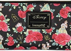 Loungefly Disney Beauty And The Beast Belle Roses Zip Around Wallet