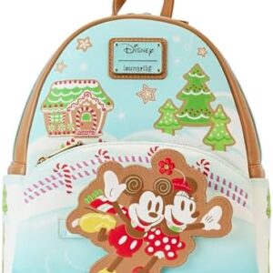 Loungefly Disney Mickey and Minnie Ice Skating Holiday (Gingerbread Scented) Mini-Backpack, Amazon Exclusive