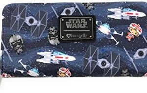 Loungefly x Star Wars Chibi Ship Allover-Print Zip-Around Wallet