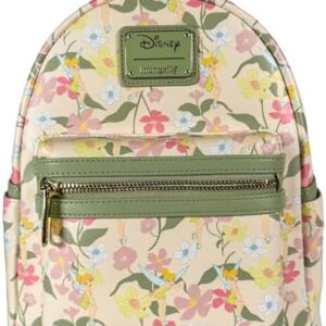 Loungefly Disney Peter Pan Tinkerbell Floral Womens Double Strap Shoulder Bag Purse