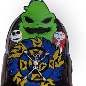 Loungefly Disney The Nightmare Before Christmas 30th Anniversary - Oogie Boogie Glow in The Dark Mini-Backpack, Amazon Exclusive