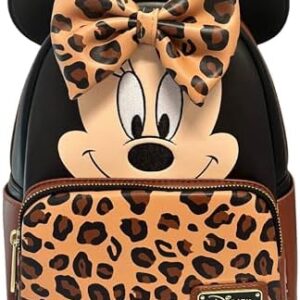 Loungefly Exclusive Disney Minnie Mouse Leopard Print Double Strap Shoulder Bag