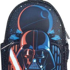 Loungefly Star Wars - Darth Vader Death Star Print Mini Backpack, Multicolor, Multicolor, One Size, Casual, Multicolor, One Size