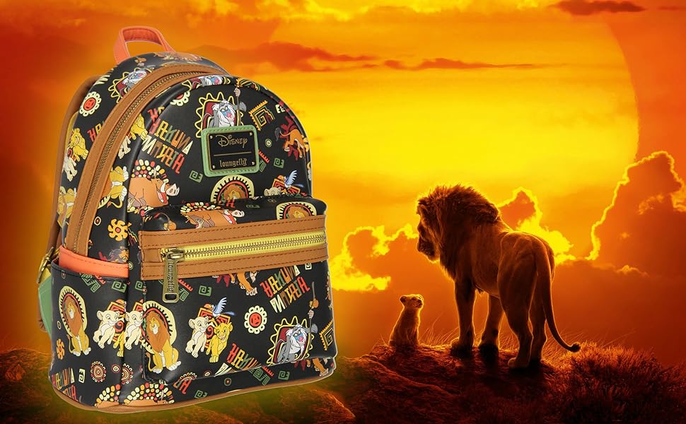 Loungefly Disney Lion King Multi-Character Tribal Patterns Mini Backpack