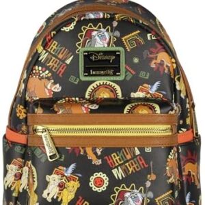 Loungefly Disney Lion King Multi-Character Tribal Patterns Allover Print Mini Backpack