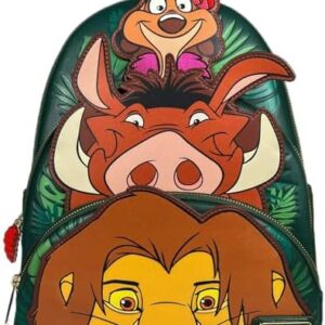 Loungefly Disney Lion King Triple Pocket Three Friends Mini Backpack Double Strap