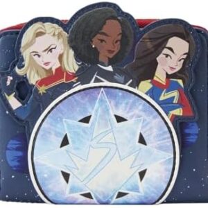 Loungefly Marvel The Marvels Symbol Glow Zip Around Wallet