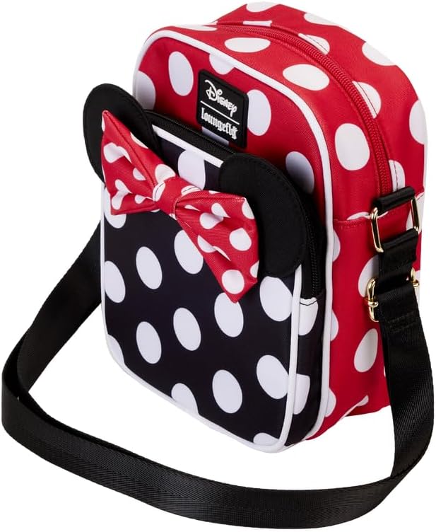 Loungefly Disney Minnie Mouse Rocks the Dots Classic Nylon Passport Crossbody Bag - Image 3