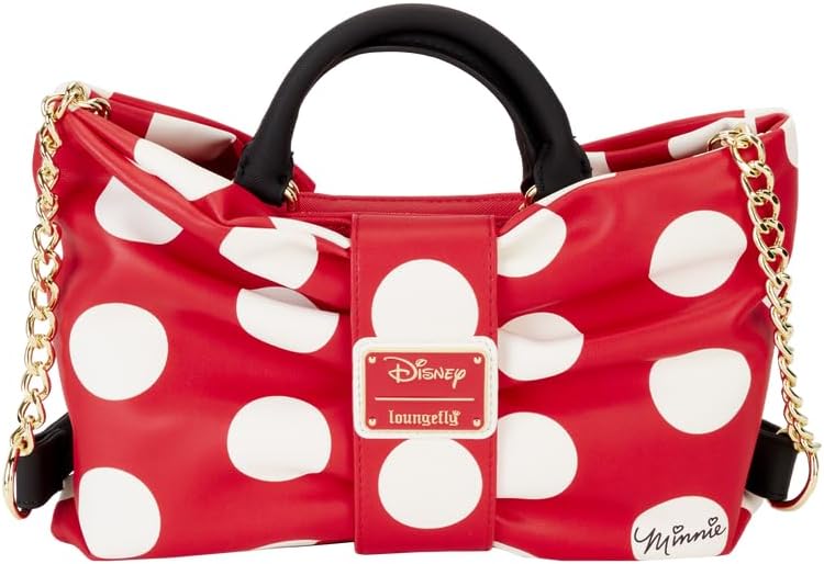Loungefly Minnie Mouse Rocks the Dots Classic Bow Figural Crossbody Bag - Image 4