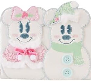 Loungefly Disney Mickey & Minnie Pastel Snowman Zip Around Wallet